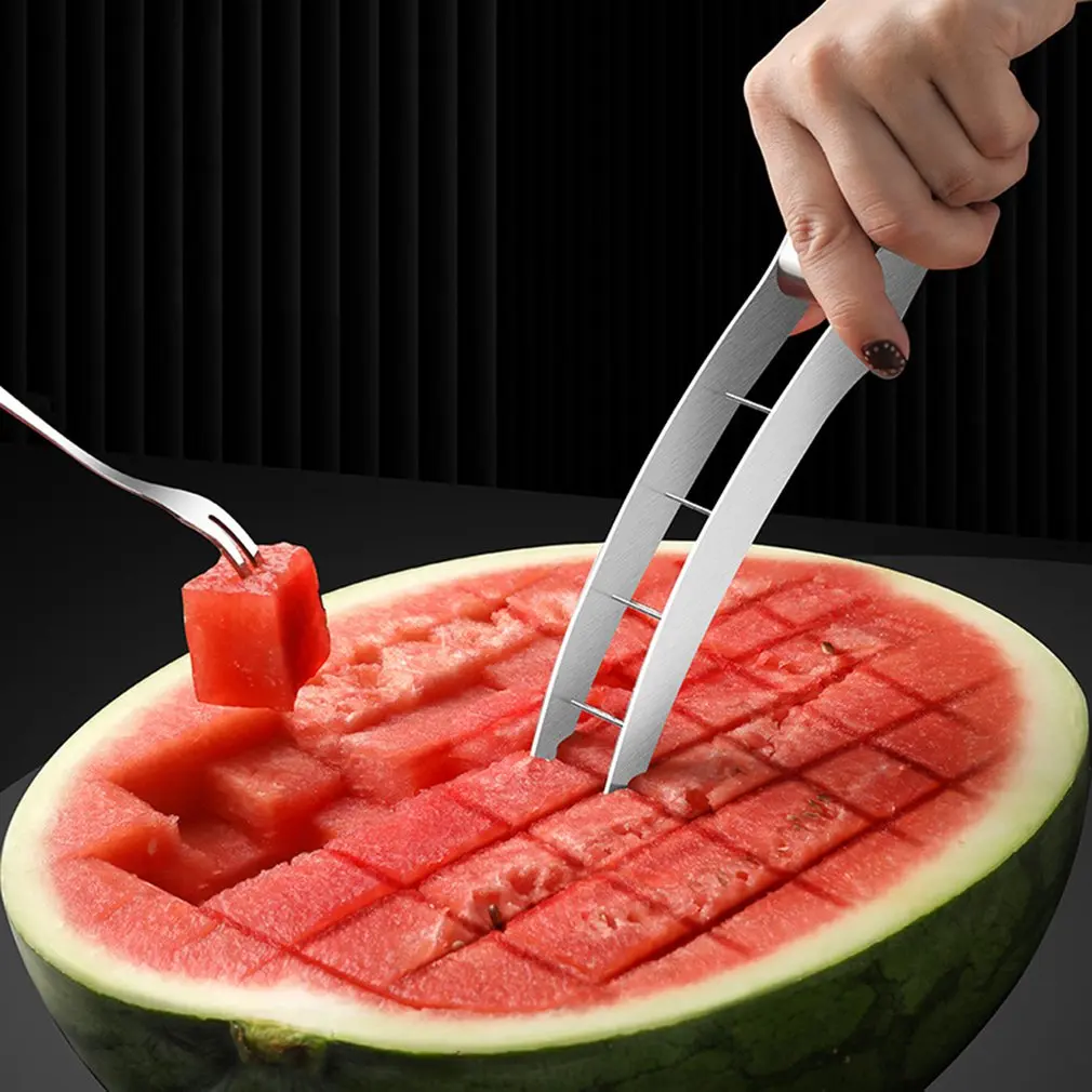 

Stainless Steel Watermelon Slicer Super Simple Melon Spoon Melon Cutter Fruit Split Stainless Steel Tools