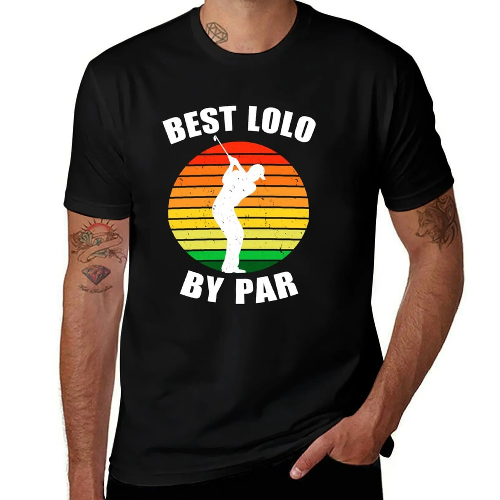 Фото Мужская рубашка для гольфа Best Lolo By Par, рубашки для гольфа для дедушек, подарки на День отца и Рождество от внуков и внушек, футболка для гольфа. №1