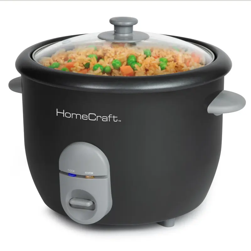 

Deluxe 16-Cup HomeCraft Rice Cooker & Food Steamer, HCRC16BK