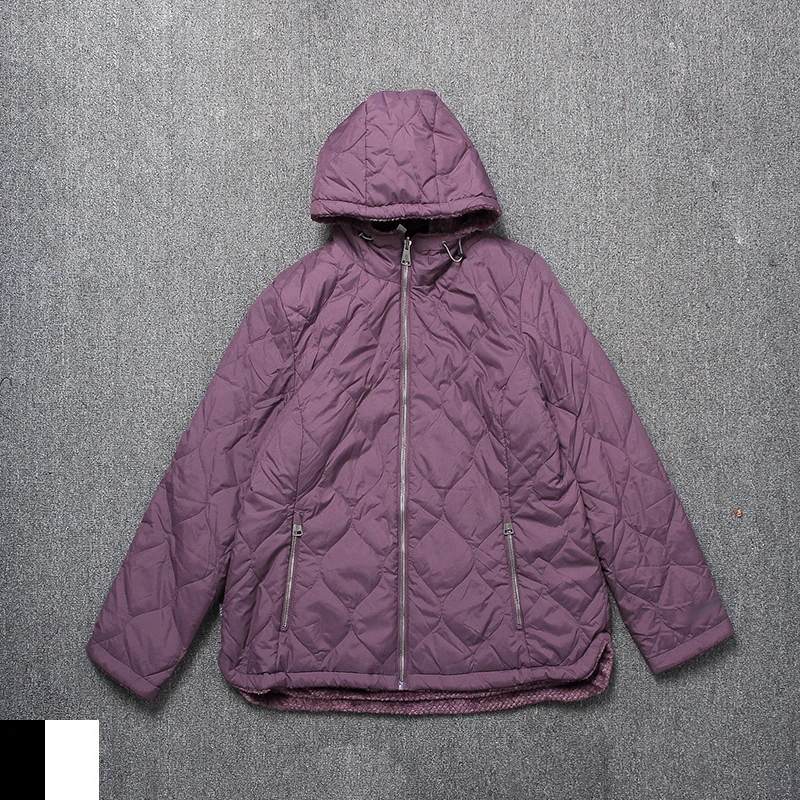 Осень и зима новый утепленный капюшон на флисовой подкладке молния женский