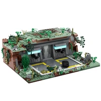 moc 54447 space series wars base outpost diy building blocks bricks diy assembly construction toys for gift 1049pcs