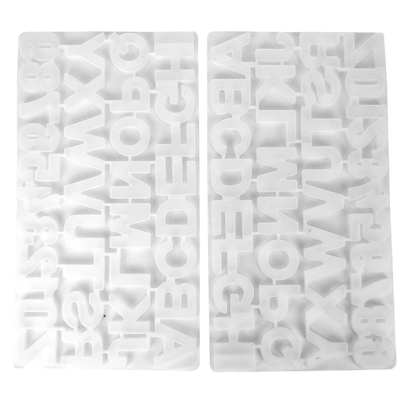 

Форма для литья из смолы, 2 упаковки силиконовых форм с буквенным номером, прозрачная фотография для брелоков из смолы
