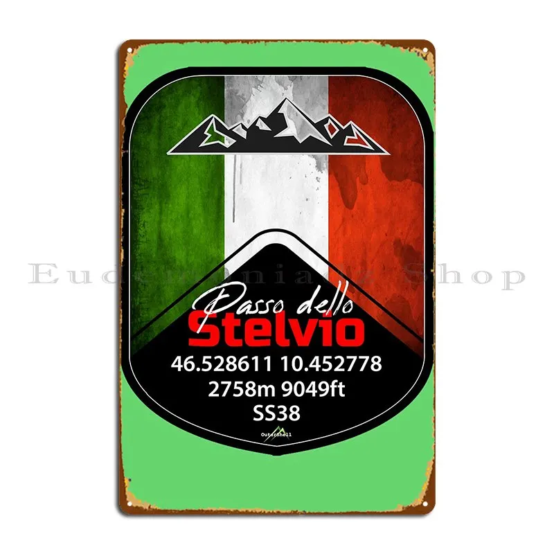 Металлический знак Stelvio Pass Passo Dello Andamp Италия кинотеатр Ретро дизайн живописи