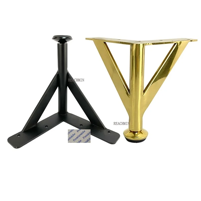 

2 шт. титановые золотые матовые черные стальные треугольные ножки для мебельного шкафа кофейного столика с ножками для выравнивания