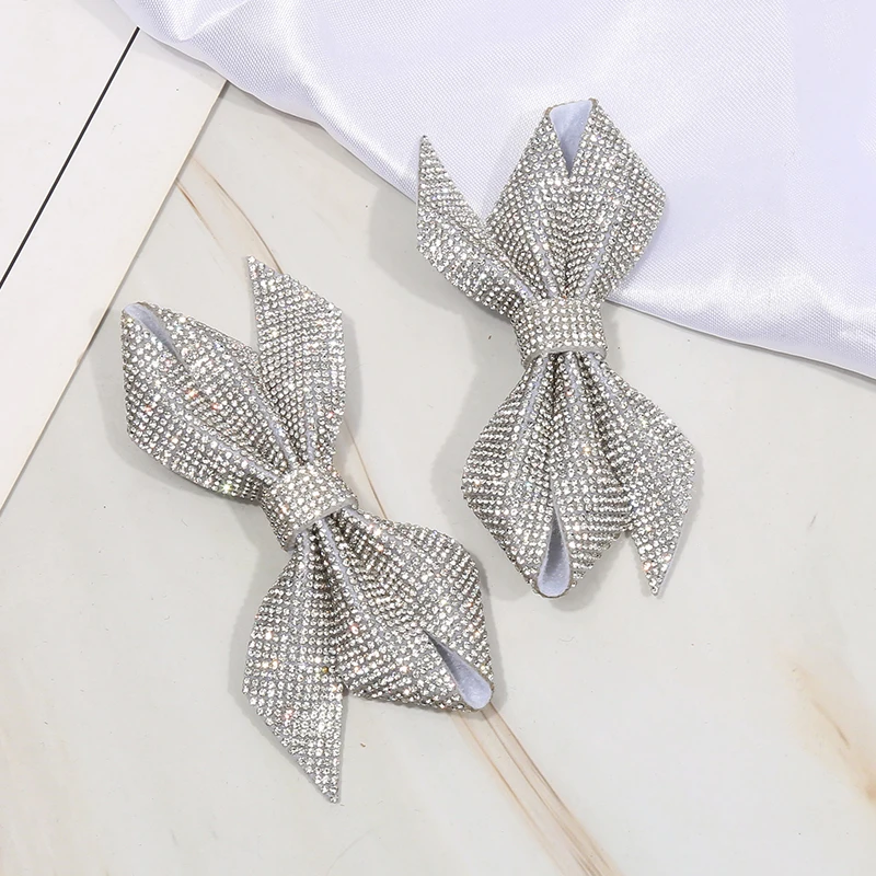 Bow Rhinestone Decoration Handmade DIY Self-adhesive Women's Shoes Cloth Art High Heel Buckle Single Shoe Accessories