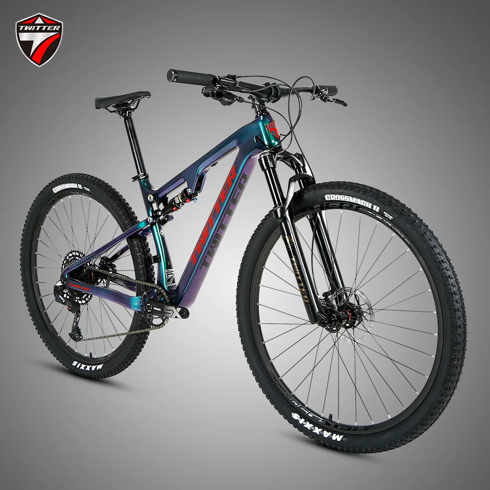 

TWITTER Carbon Fiber Mountain Bike OVERLORD M6100-12S Double Suspension Hydraulic Oil Disc Brake Barrel Extraction Version bike