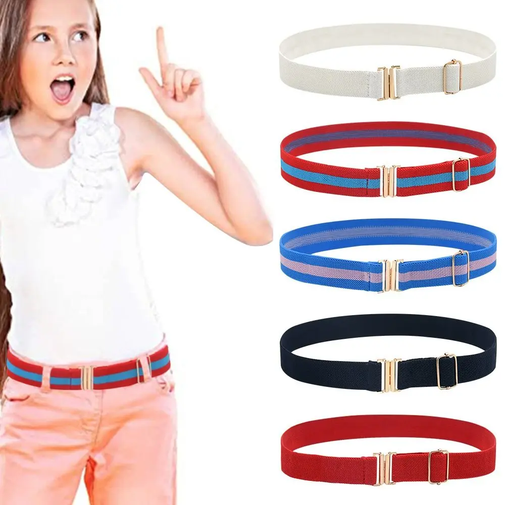 

Canvas Stretch Dress Decoration Adjustable Elastic Belts Waist Belt Opposite Buckle Waistband