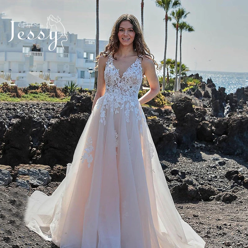 

Elegant Wedding Dress Organza With Embroidery With Princess Ball Gown Boat Neck Lace Appliques Bride Dresses Robes De Mariée