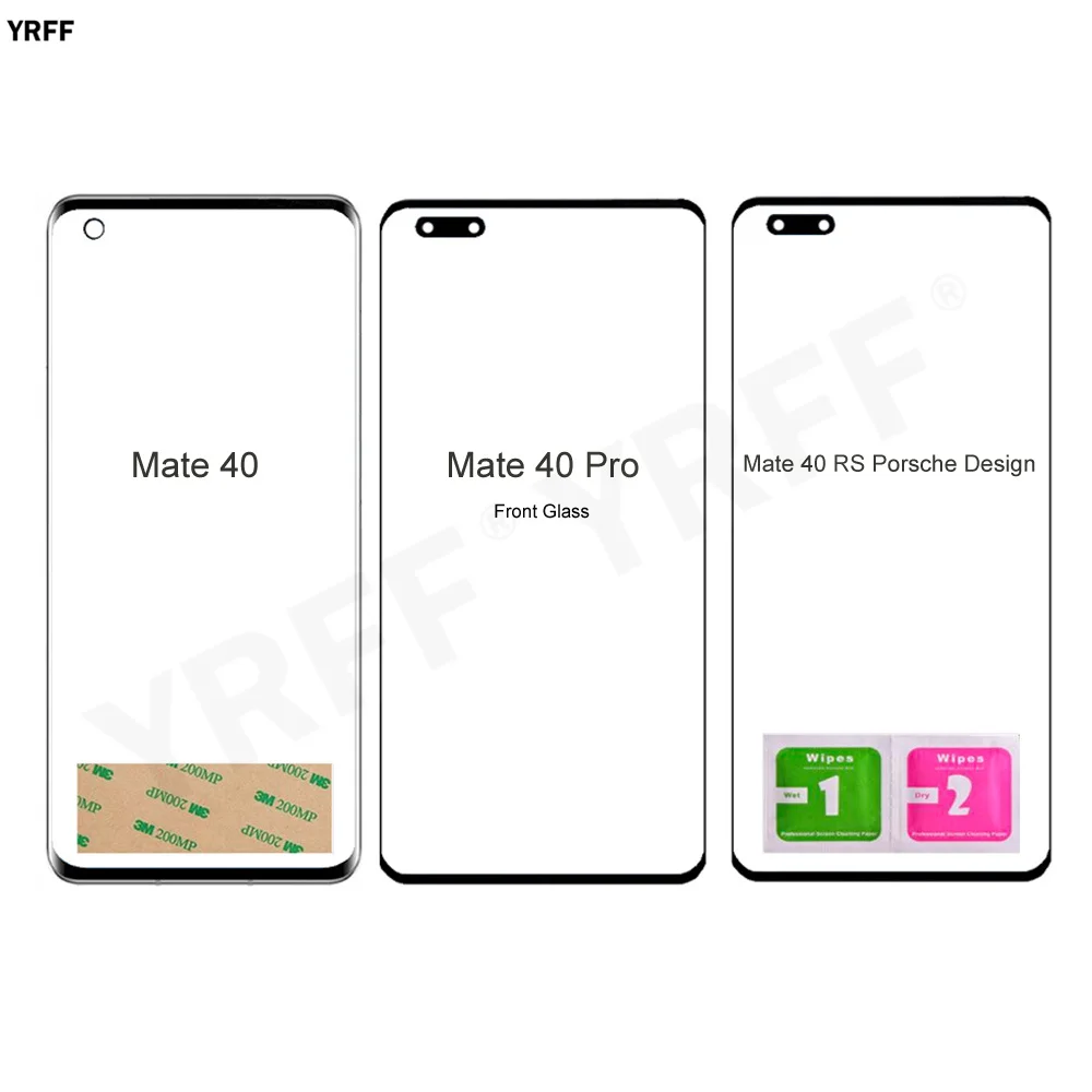 for huawei mate 40 pro mobile phone front glass touth panel for huawei mate 40 rs porsche design no touch screen repair parts free global shipping