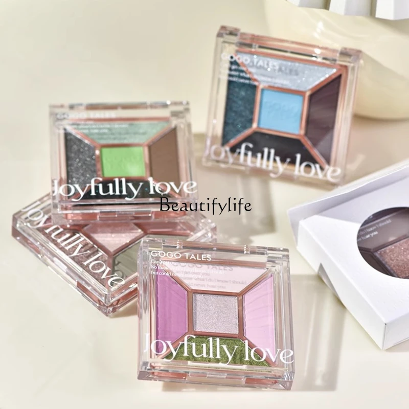 Пластина для теней век макияжа земляной цвет синий зеленый матовый прочный