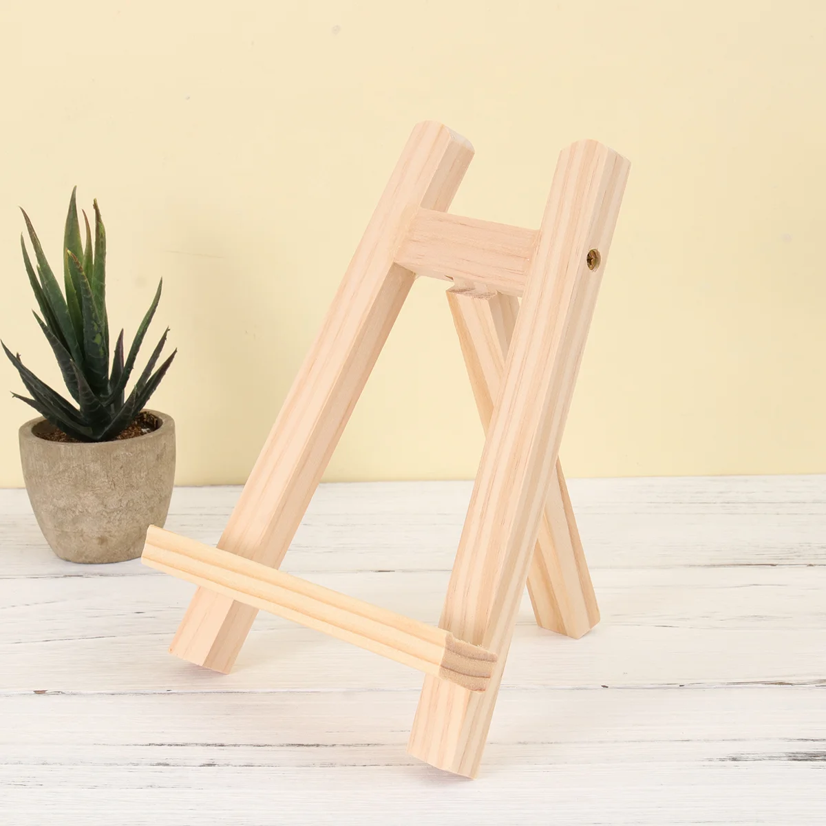 

2Pcs 15x20cm Wood Easel artist Easel Craft Wooden Adjustable Table Stand Display Holder Calendar Display Rack for Children