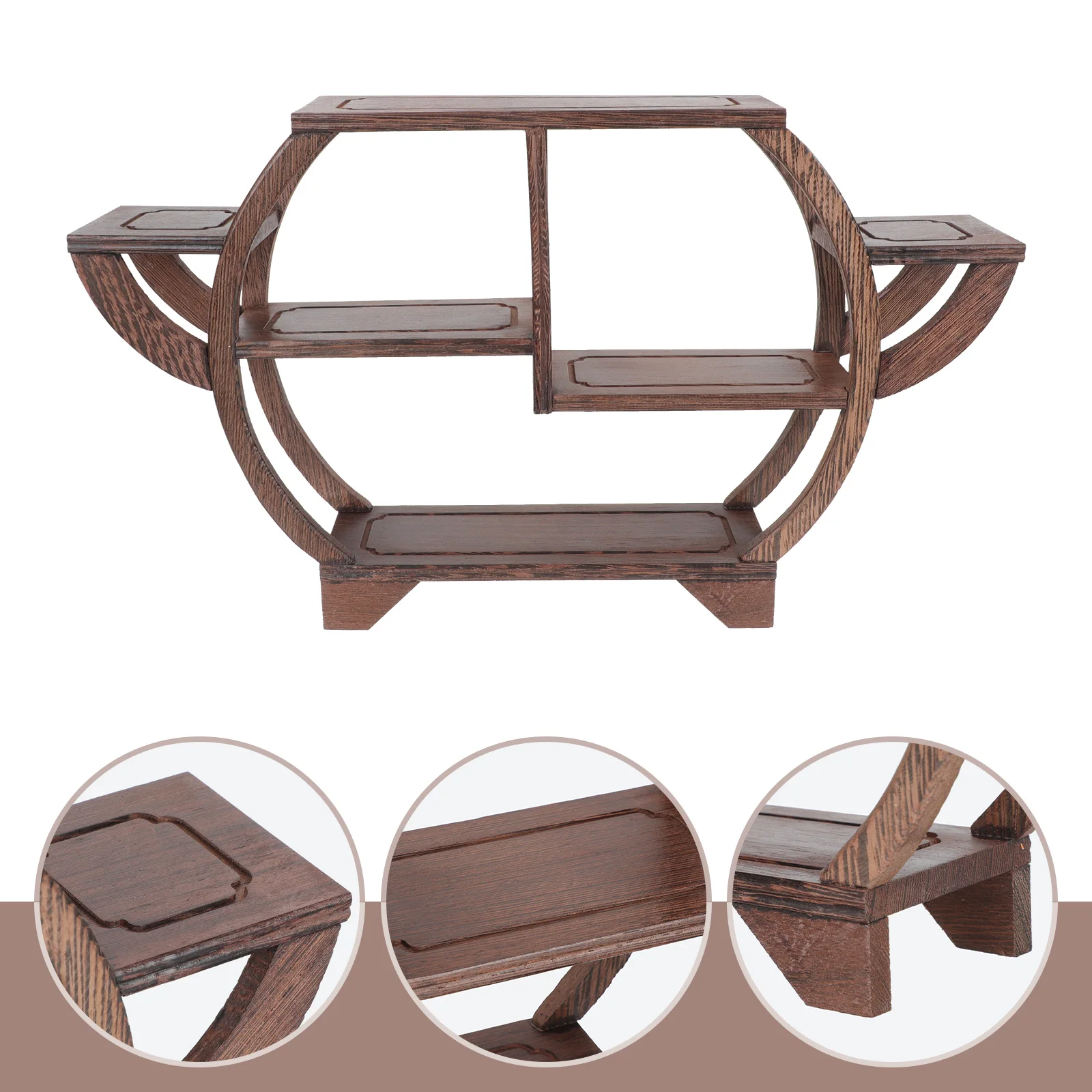 Antique Display Stand Craft Displaying Frame Novel Wooden Storage Rack | Decorative Shelves/Display Stands