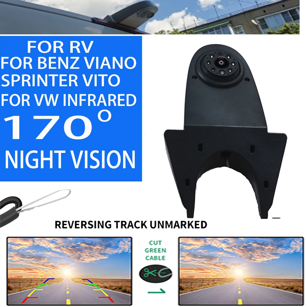 

Автомобильная камера заднего вида с объективом «рыбий глаз», специально для автофургона, Mercedes Benz Viano Sprinter Vito, для VW, инфракрасный автомобиль