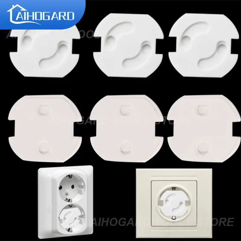 

1~30PCS Baby Safety Rotate Cover 2 Hole Round European Standard Children Against Electric Protection Socket Plastic Security