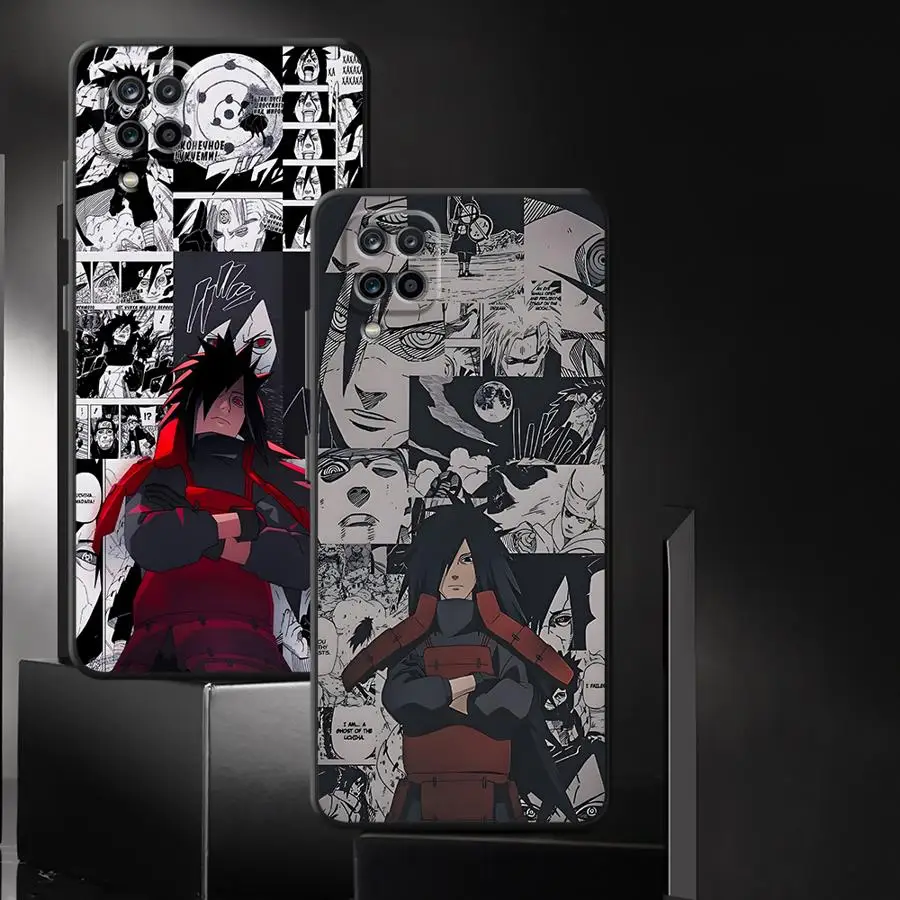 Фото Чехол Uchiha Madara Cool для Samsung Galaxy A10 A12 A05 A30 A15 A40 A16 A70 A04 A06 A20 A13 A50 A03 Черный мягкий чехол для телефона №2