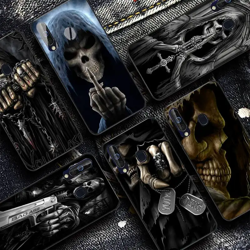 

Grim Reaper Skull Skeleton Phone Case for Samsung A51 01 50 71 21S 70 31 40 30 10 20 S E 11 91 A7 A8 2018