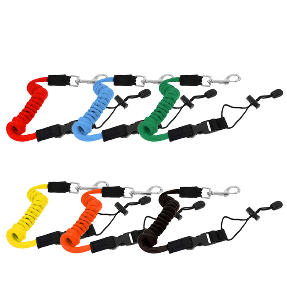 

1pc Elastic Paddle Strap TPU Material Kayak Canoe Inflatable Boat Paddle Elastic Coiled Leash Cord Oar Rope Tether 50cm-110cm