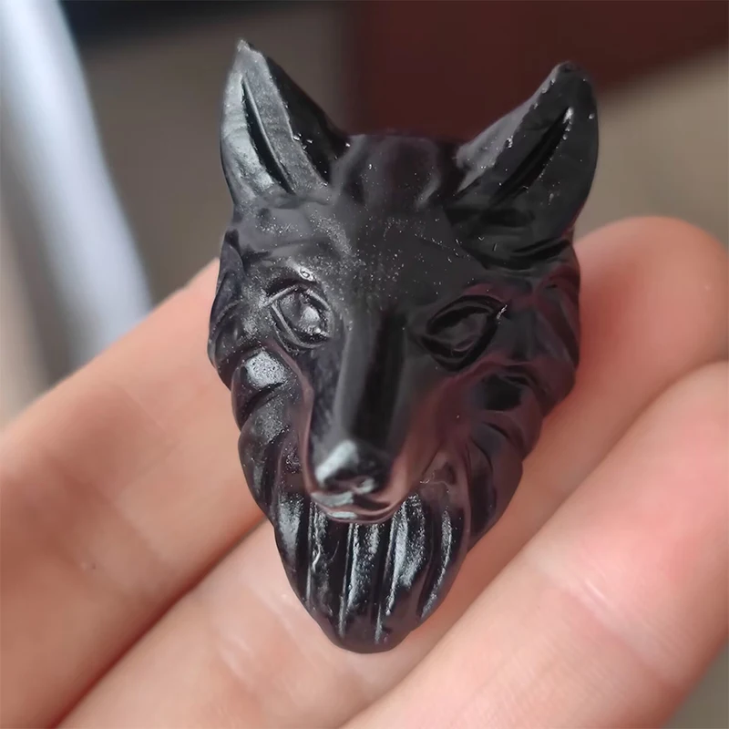 

Обсидиан голова волка olevo