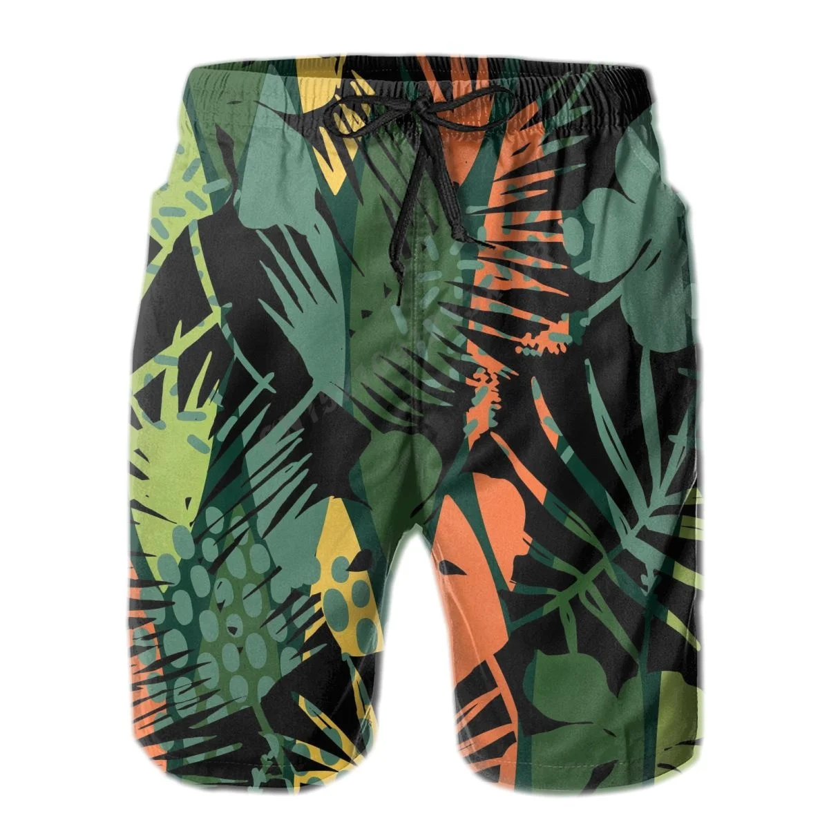 

Мужской купальник из полиэстера с Тропическими Цветами и искусственными листьями для серфинга