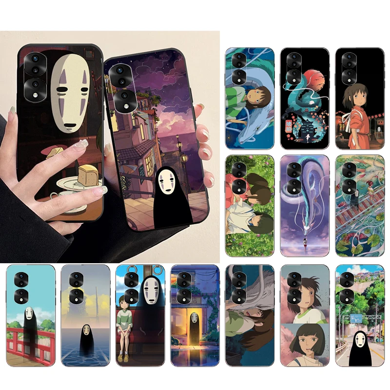 

Spirited away Black no face Phone Case for Huawei Honor X9 X8 X7 X6 70 50 60 Pro 10X 20 Lite 8A 8S 8X 9X 9A 9S 10i Funda