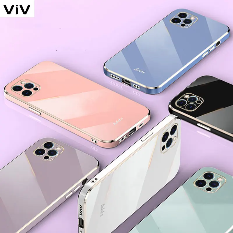 

Shockproof Electroplated TPU Case For Huawei P20 P30 P40 Lite P50 P60 P Smart 2021 Nova Y61 Y70 Y90 Bumper Metal Soft Cover