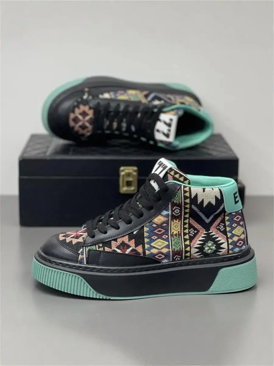 Autumn and Winter New Trendy Men's Shoes Fashion Color Matching Versatile Sports Casual Flat Soft Bottom Lightwei...