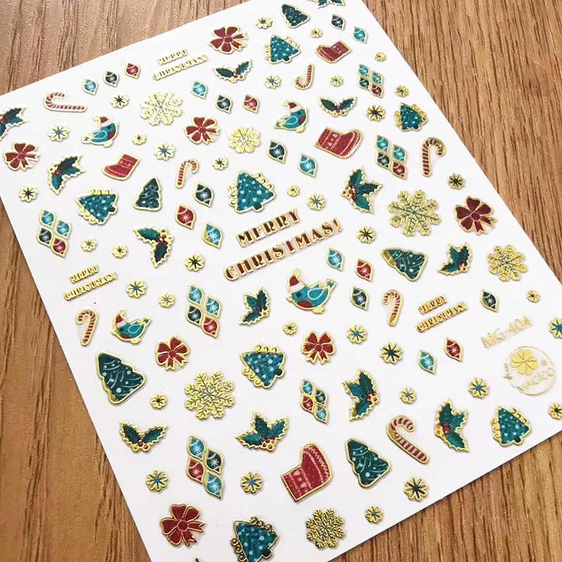 

Самоклеящиеся 3d-наклейки, декоративное украшение «сделай сам», модель MG404, Новый год и Рождество