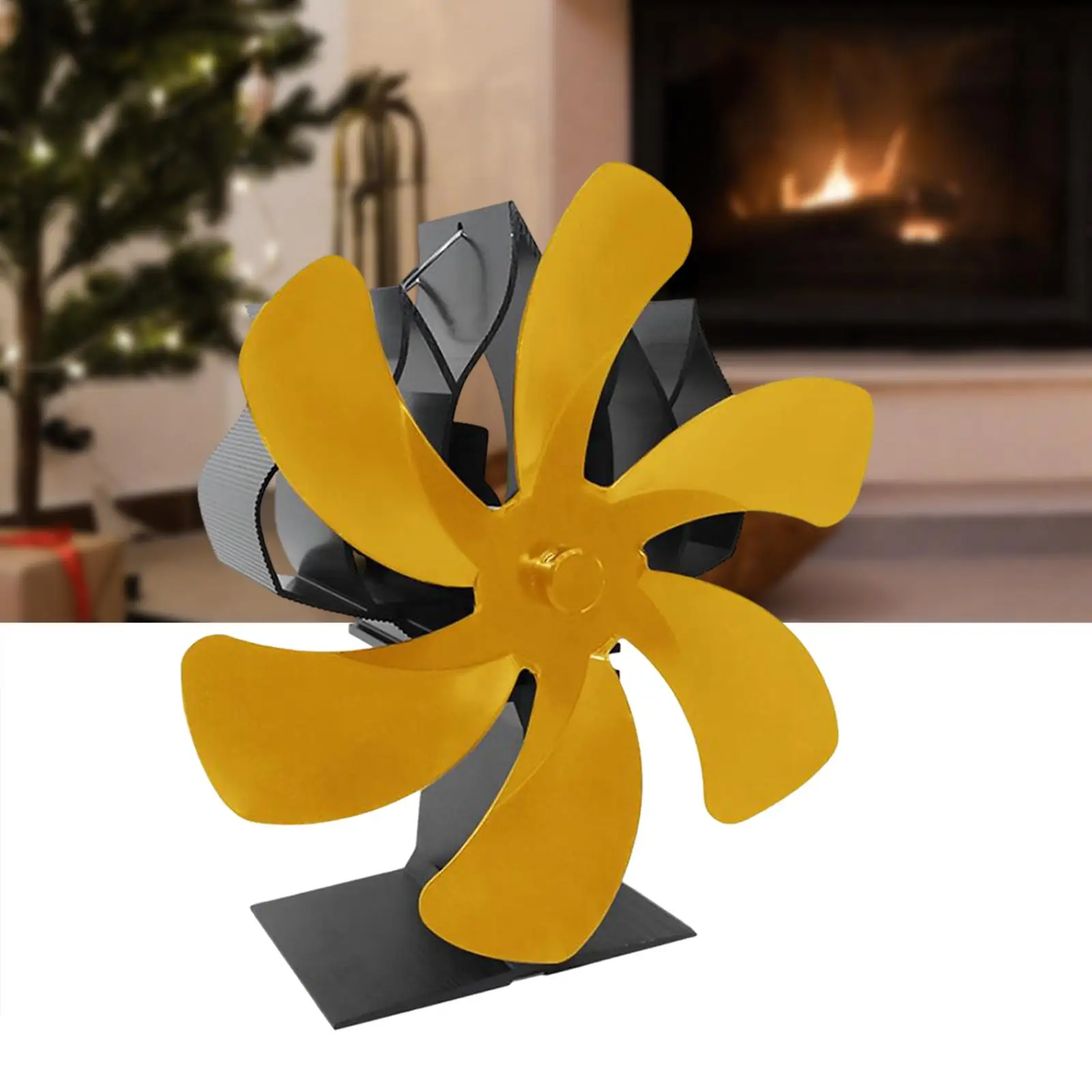 

Hot Powered Fan Hot Distribution Low Noise Circulating Warm Air Less Consumption Fireplace Fan for Living Room Stoves