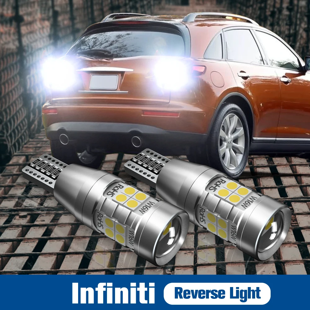 

2pcs LED Reverse Light Blub Backup Lamp W16W T15 921 Canbus For Infiniti G35 G37 G25 I30 I35 FX35 FX45 M45 M35 M37 M35H M56