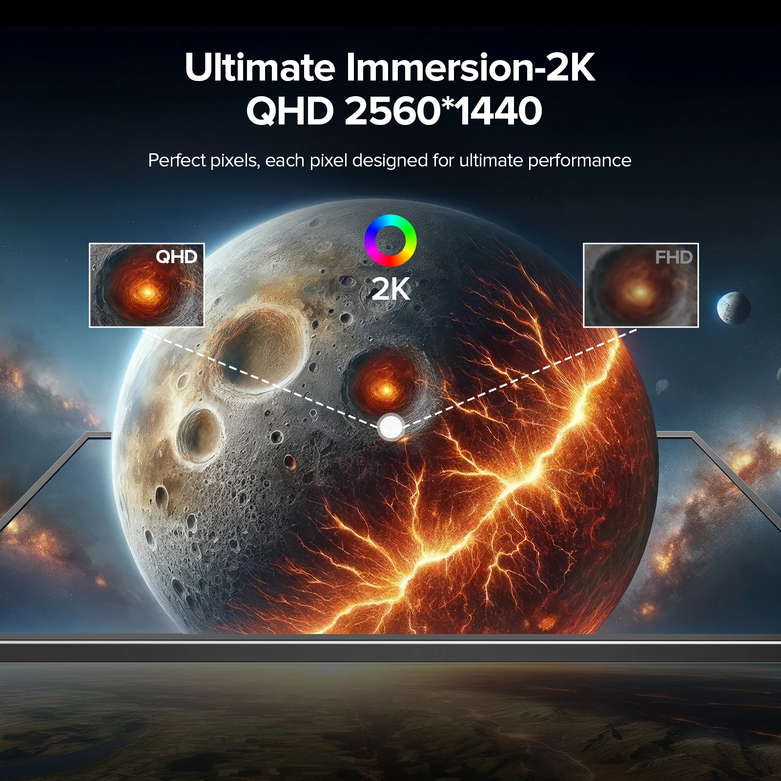 Фото UPERFECT UMax 22 Сенсорный компьютерный дисплей 22-дюймовый монитор 2K 1440P 100% sRGB IPS-экран с подставкой для ноутбука, ПК, Mac, телефона, игровая консоль №5