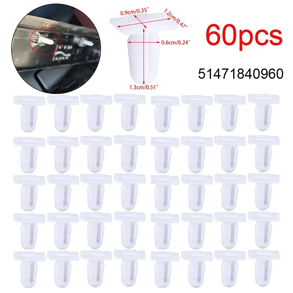 za 60 szt. klipsów do listew progów samochodowych 51471840960 wysoka BMW E30 E32 E34 E36 E38 E39 E46 Z4 E81 E82 E84 E63 E64 E65 Akcesoria