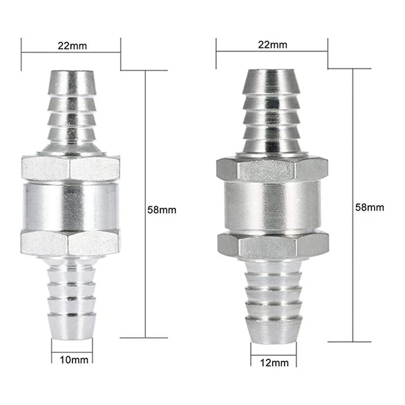 4 шт. топливный обратный клапан 6 8 10 12 мм односторонний для бензина-топлива