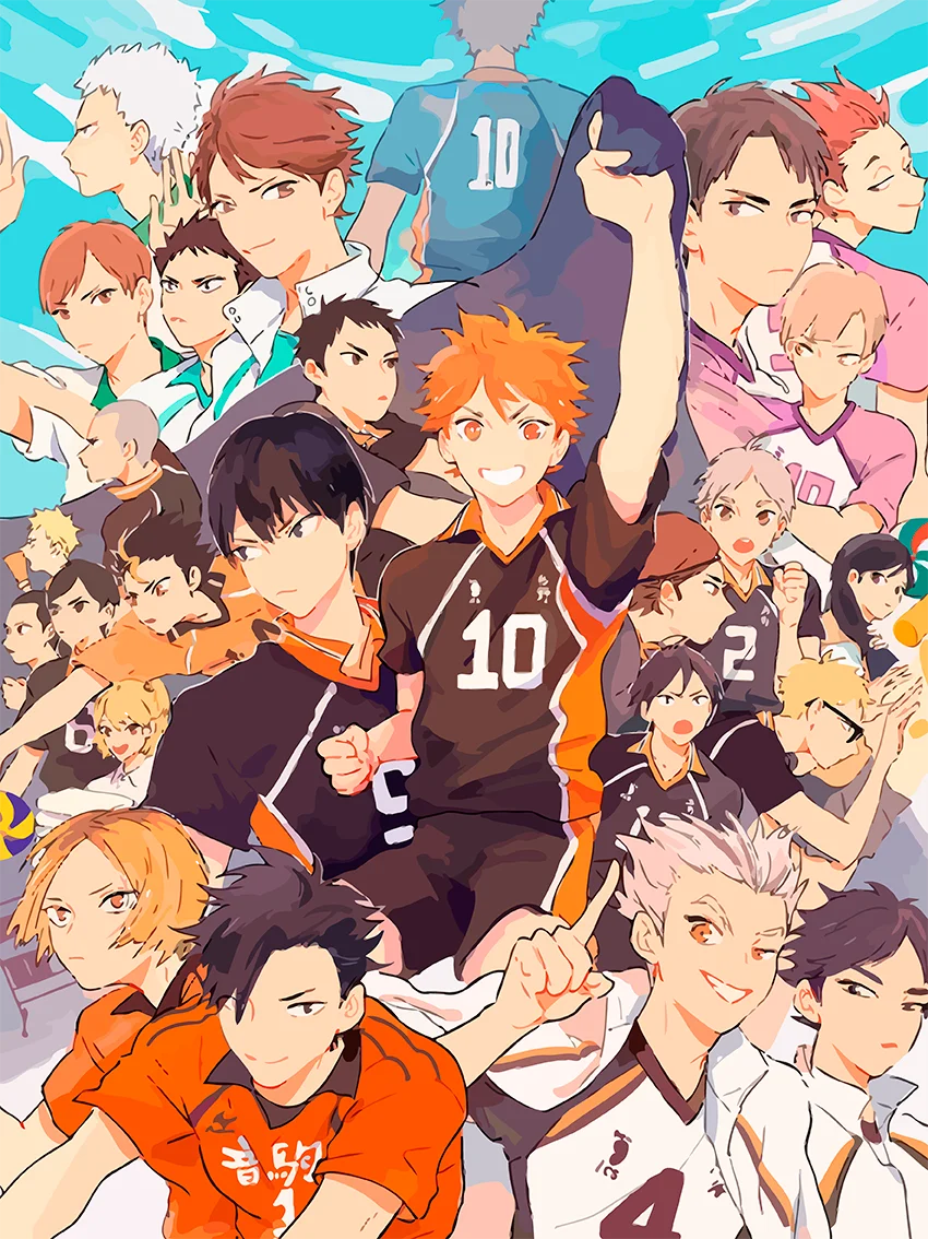 Как зовут всех персонажей из аниме волейбол с картинками