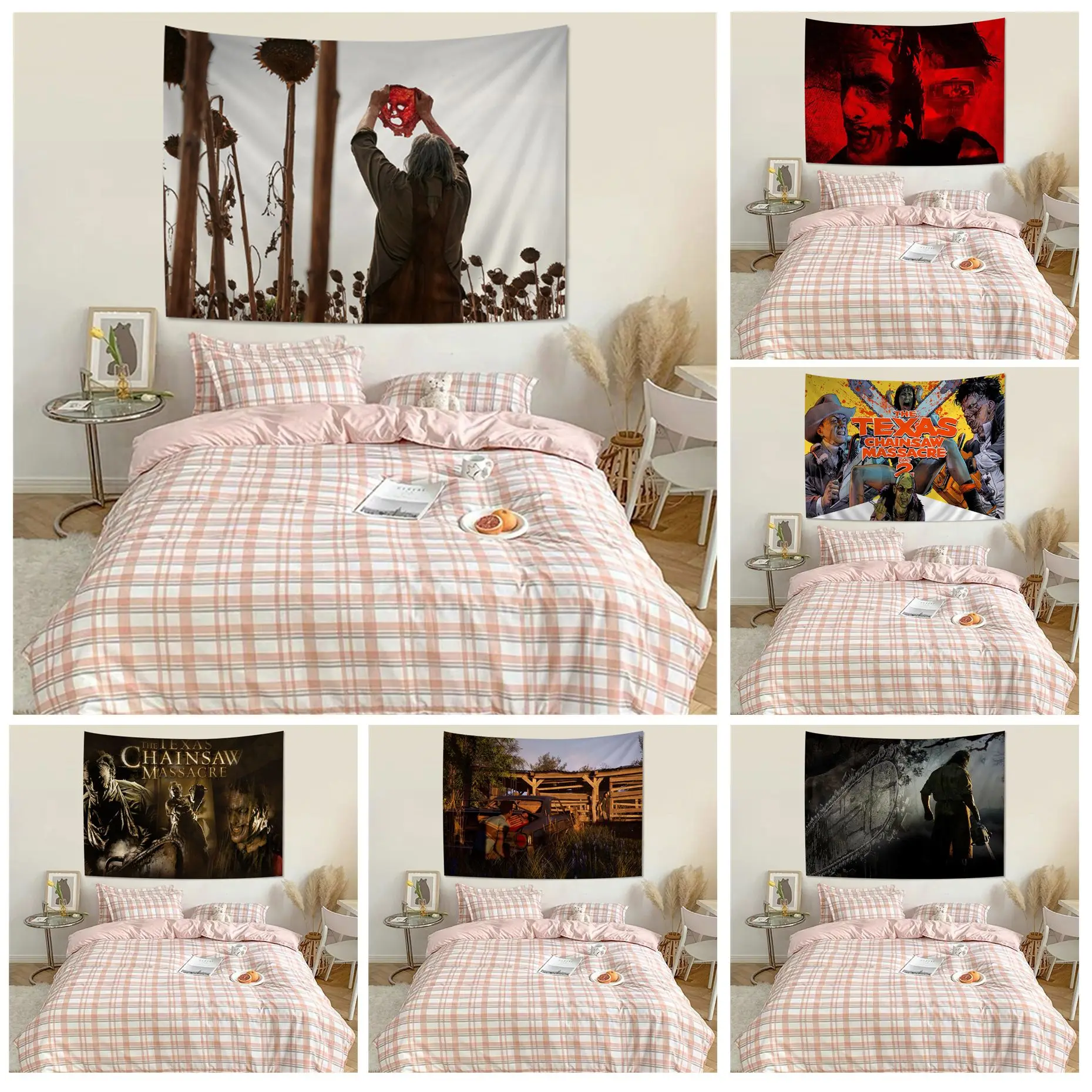 Техасская бензопила бойня классический гобелен из фильма подвесной богемный гобелен богемные настенные гобелены Мандала хиппи подвесные