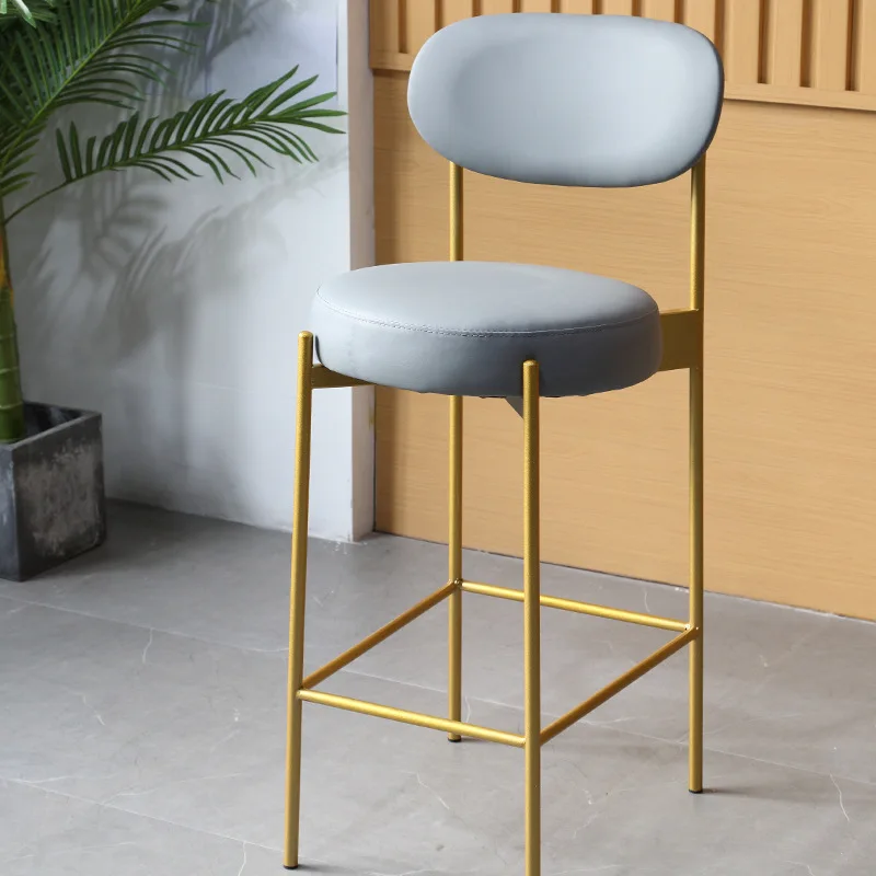 

Commercial Metal Dining Living Room Chairs Nordic Restaurant High Stools Kitchen Chairs Counter Leisure Stoelen Suite Furniture