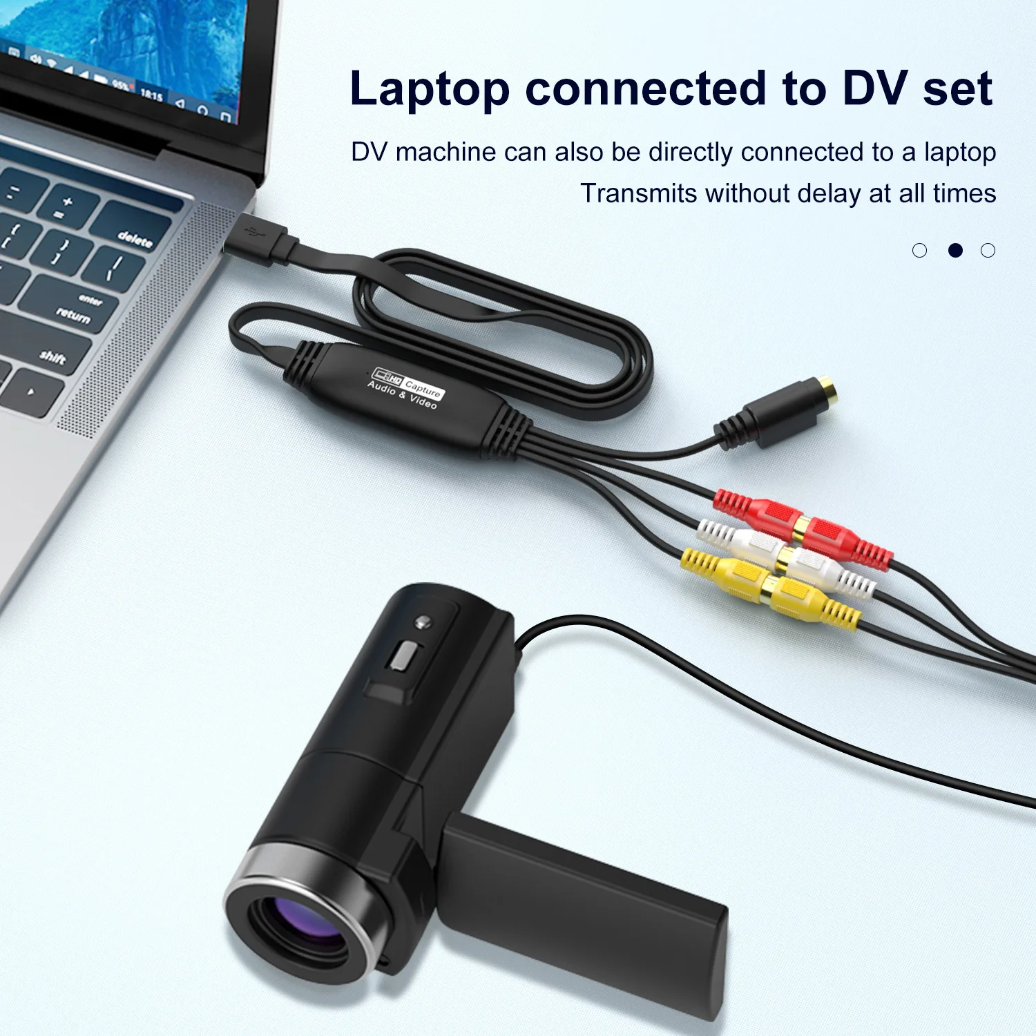 Фото Карта захвата видео и аудио RCA AV в USB MS2107 CVBS S-Video Grabber 1080P/30Hz для Mac и ПК, для записи с VHS, TV, DVD, VCR, DV, приставок №2
