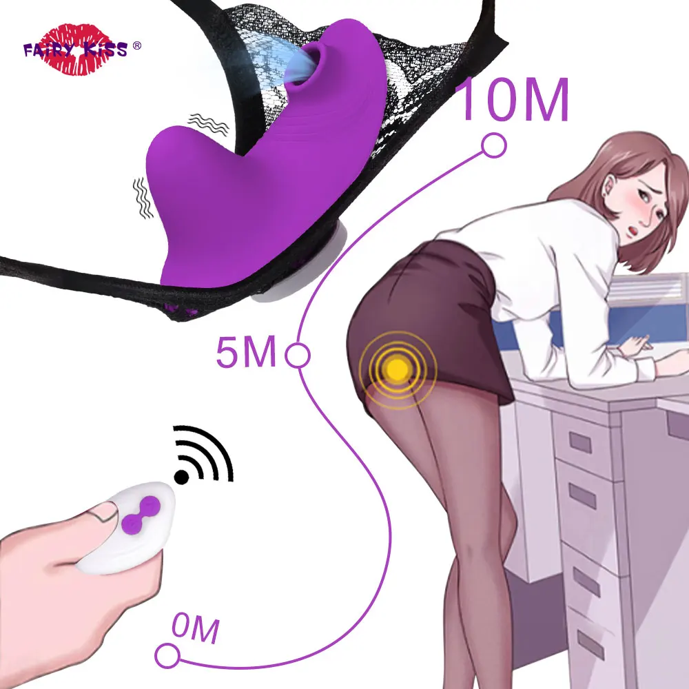 Женские вибрирующие трусики с присоской для клитора стимулятор сосания