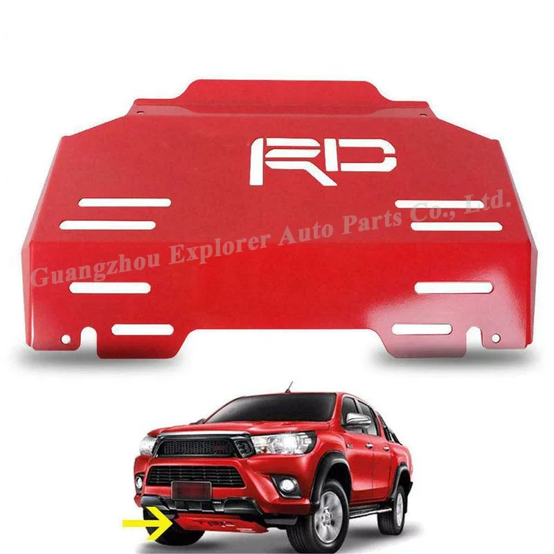 Фото Защитная пластина для Hilux Revo Fortuner, автомобильные внешние аксессуары, крышка Red Bash, защита двигателя №1