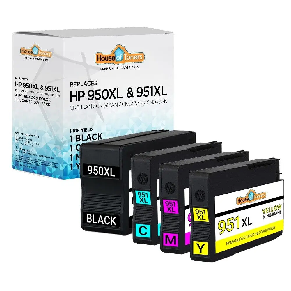 

4 PK HP 950XL 951XL Ink Cartridges for HP Officejet Pro 8610 8615 8620 8625 8630