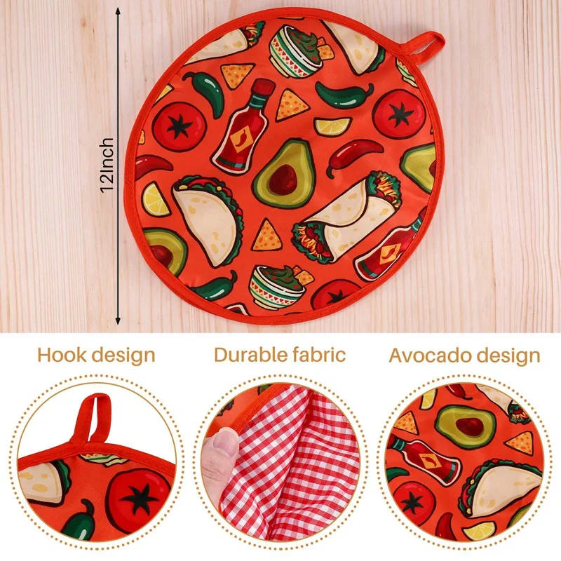 12-дюймовая тканевая сумка для буррито портативная грелка тортильи домашняя