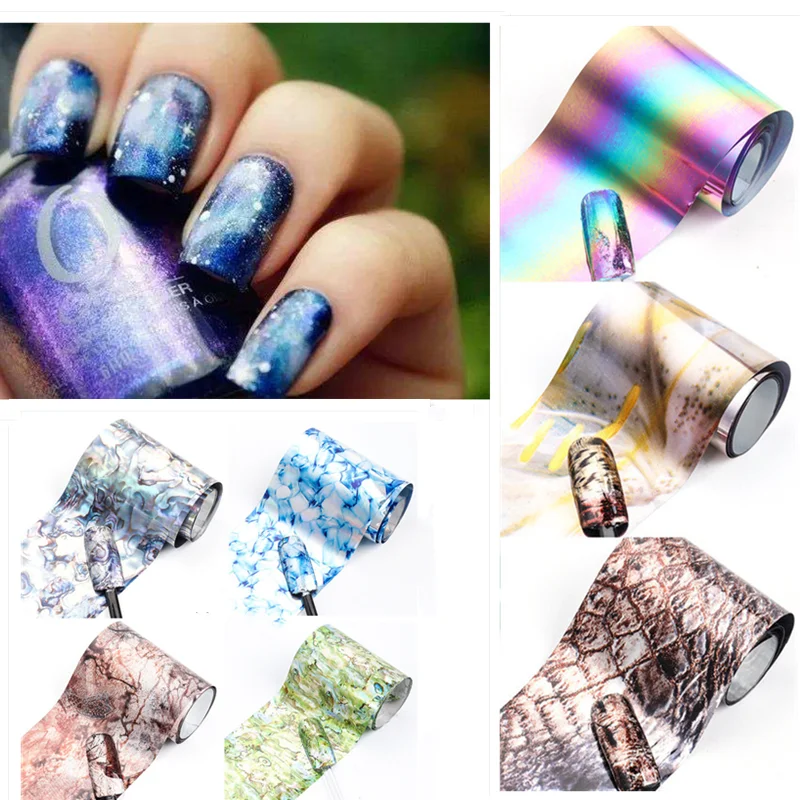 

Auroras Marble Design Nail Stickers for Women Nails Decorations Snake Skin Print Wild Pattern 3D Adhesive Nail Decals Stickers