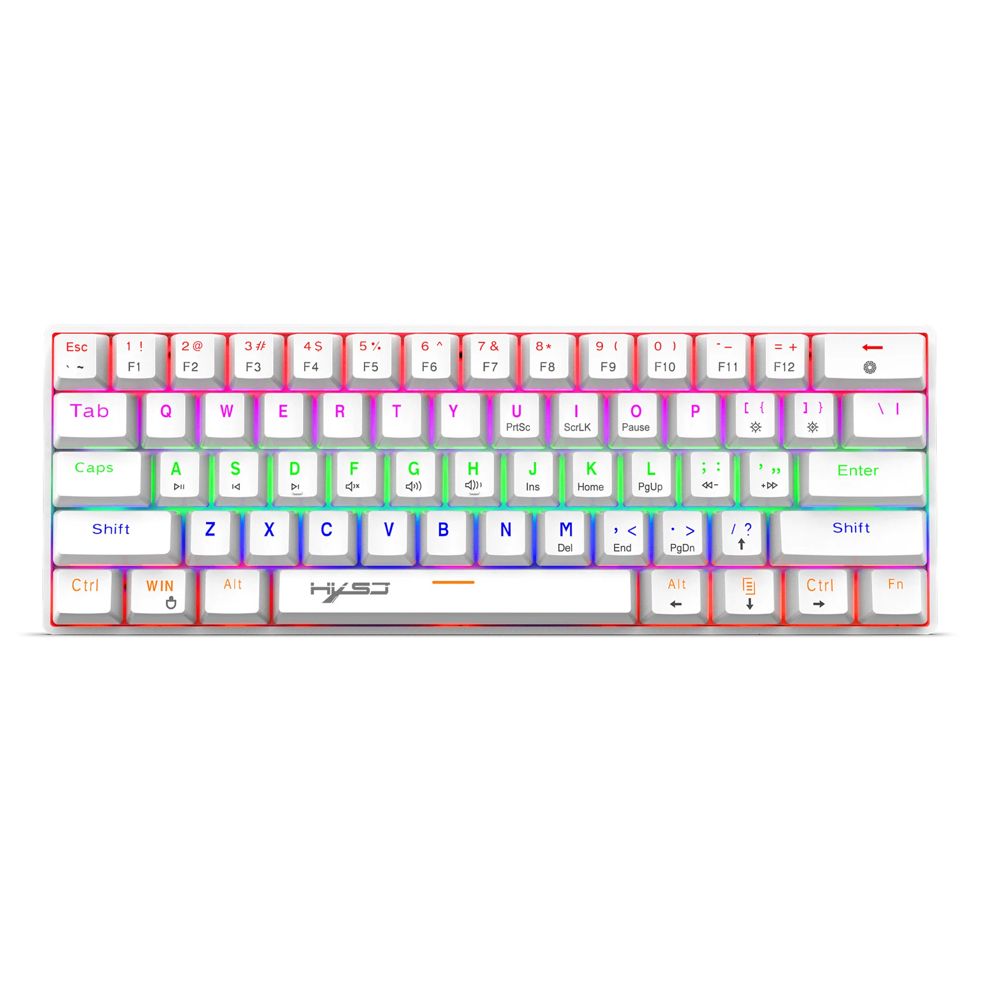 

61 Keys Mini Mechanical Gaming Keyboard Colorful RGB Backlit Blue Switch Type C Keyboard for PC Desktop Laptop Gamer