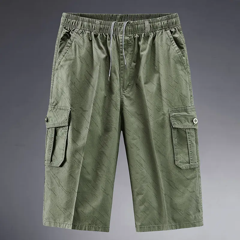 

2023 New Men's Shorts Summer Cotton Casual Pockets Sweat Male Print Classic Brand Clothing Beach Shorts Male Chic Shorts A18