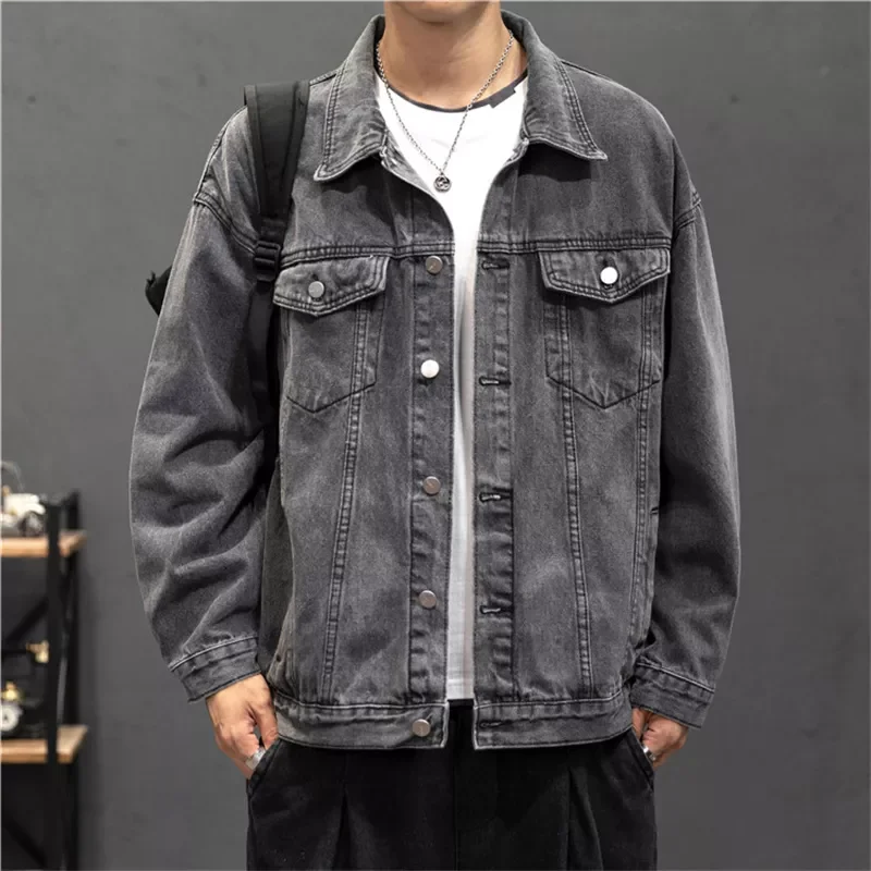 

NEW 2023 Jacket Men Fashion Hole Retro Motorcyle Basic Coat Men Streetwear Bomber Denim Jacket Cowboy Men's Jacket Casual Co