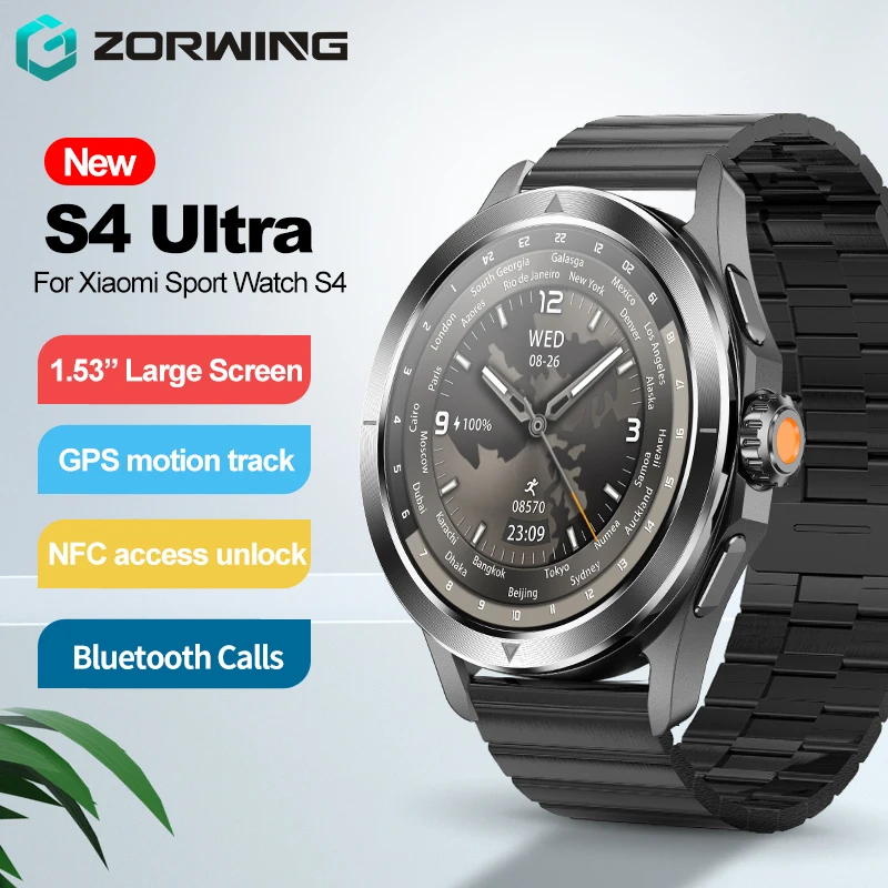 Новые умные часы S4 Ultra для Xiaomi Sport Watch 1 53 дюйма большой экран GPS NFC компас