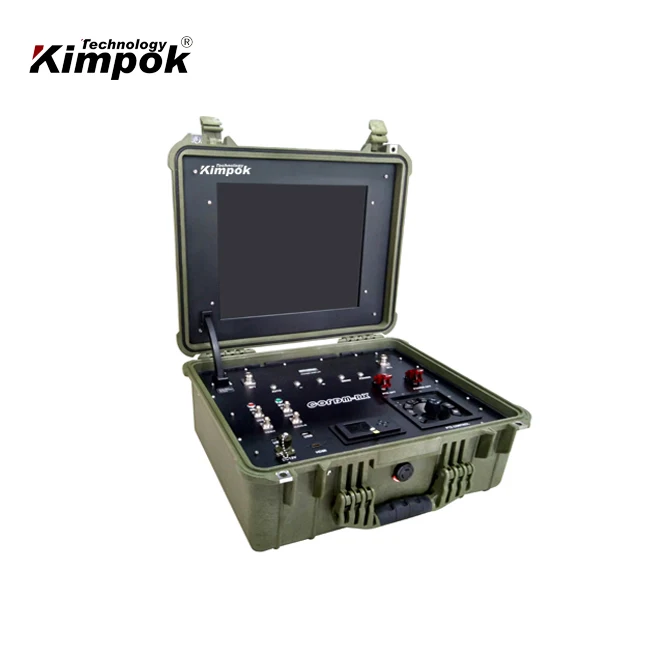 Одноканальный портативный беспроводной видеоресивер COFDM HD AV-ресивер с 17-дюймовым
