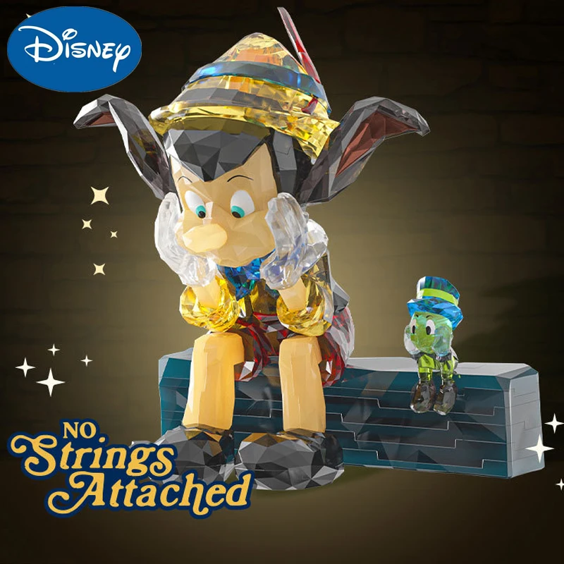 

Конструктор из мультфильма Disney, фигурка «Пиноккио» со стразами, Женская Аниме сборка, статуэтка, кукла