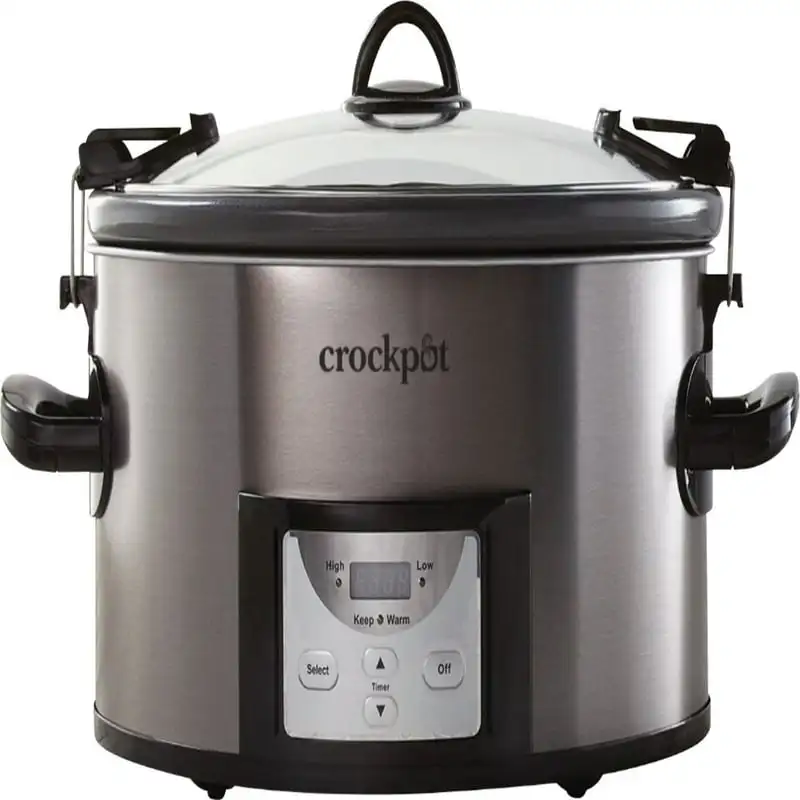 

7-Quart -to-Clean Cook & Carry™ Slow Cooker, Black Stainless Steel