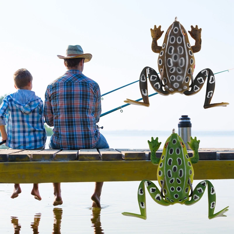 

1PCS Thunder Frog Soft Bait Toad Frog 6.5cm/19g Road Sub Bait Black Fish Fake Bait Frog Bait Bait Top Mine Frog Artificial