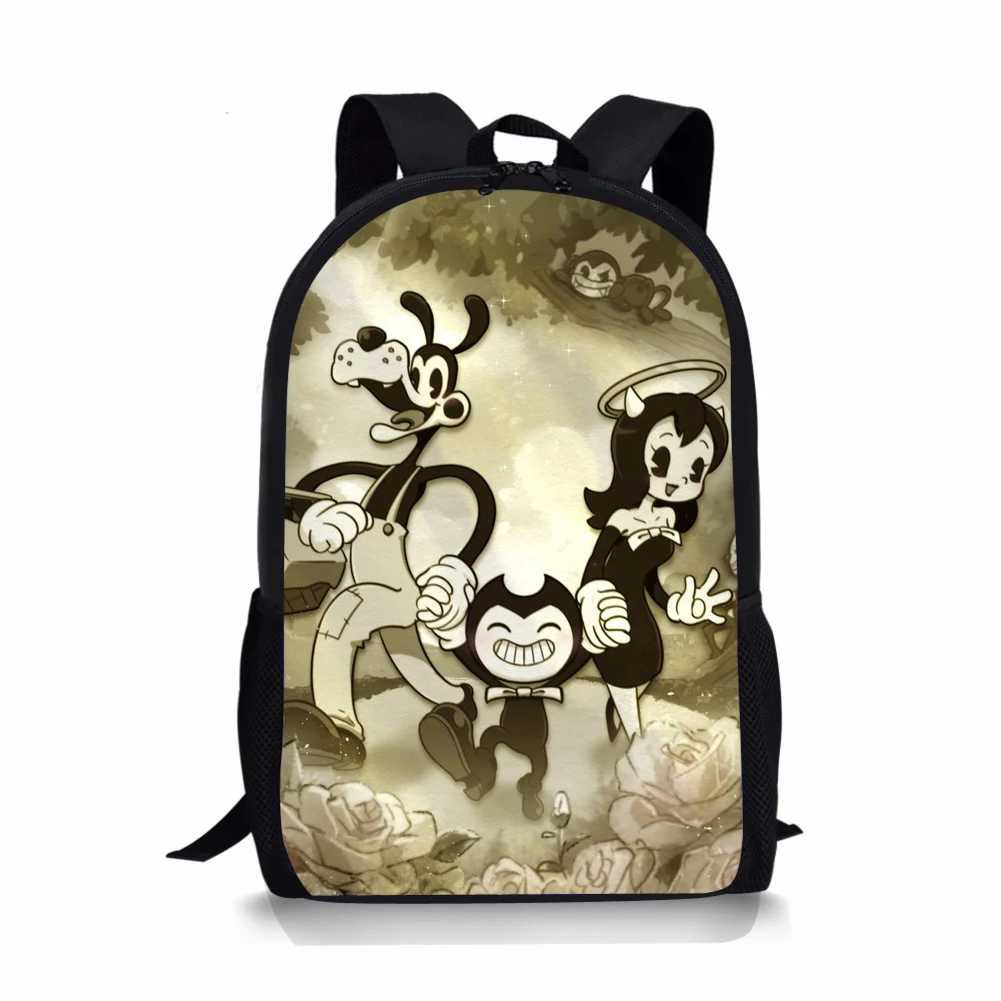 2022 Trend Bendy-Ink-Machine Print Children's School Backpack Custom Premium Students Satchel Mochilas Escolares Free Shipping